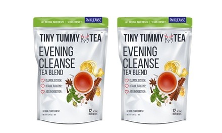 Tiny Tummy Tea Evening 14-Day Cleanse Blend (1- or 2-Pack)