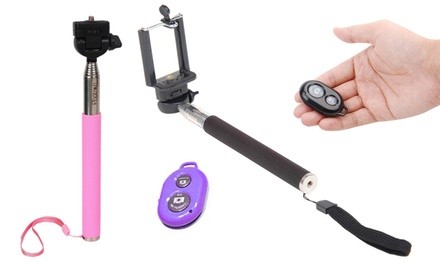 Selfie Stick with Bluetooth Remote Shutter