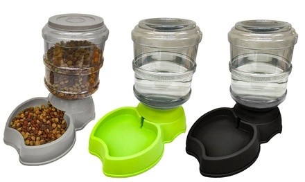 Animal Planet Food Dispenser and Water Fountain Set (2-Pack)