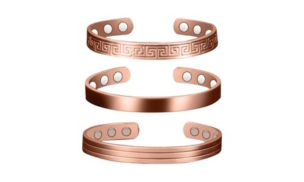 Unisex Copper Magnetic Bracelet for Positive Energy