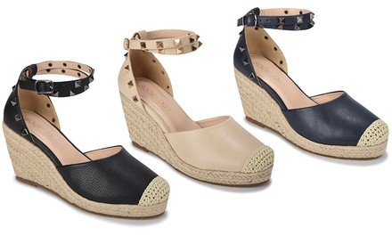 Sociology Chante Women's Studded Espadrille Sandals | Groupon Exclusive