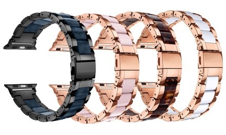 LUXE Resin & Stainless Steel Band Bracelet for Apple Watch Series 4/3/2/1