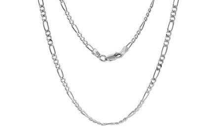 Italian Figaro Chain in Solid Sterling Silver by SIMPLY.925
