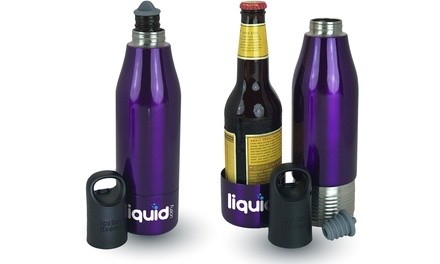 Stainless Steel Bottle Insulator with Bottle Opener (2-Pack)