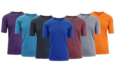 Galaxy By Harvic Men's Semi-Fitted Short-Sleeve V-Neck Tee (3-Pack, M-2XL)