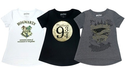 Girls' Harry Potter Up to No Good, Hogwarts Pride, or Platform 9 3/4 High-Low Tees