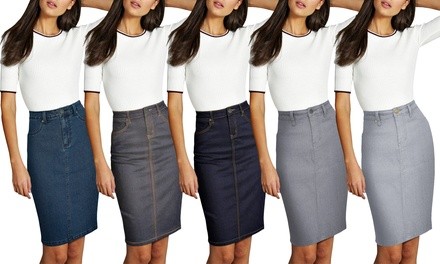 Lexi Women's Stretch Denim Skirt