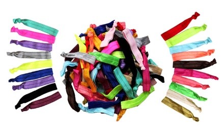 Rainbow Ribbon No-Damage Hair Ties (60-Count)