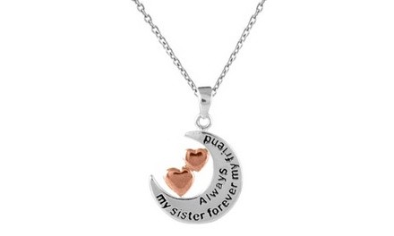 Sterling Silver Always My Sister Forever My Friend Necklace by Verona 