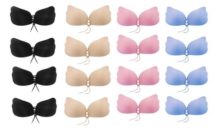 Curve Gal Butterfly Push-Up Adhesive Bras (4-Pack)