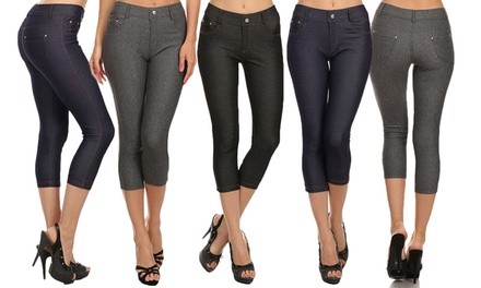 Women's Capri and Full-Length Jeggings (3-Pack). Plus Sizes Available.