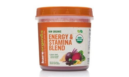 BareOrganics Energy and Stamina Blend Powder (8 Oz.)