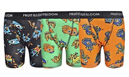 Fruit of The Loom Kids' Cotton Boxer Briefs (3-Pack)