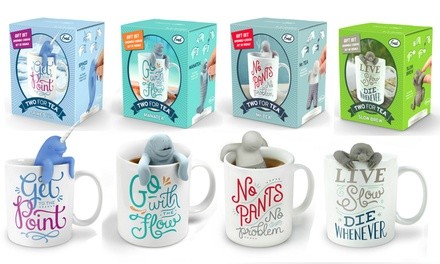 Fred & Friends Tea Infuser and Mug Gift Set (2-Piece)