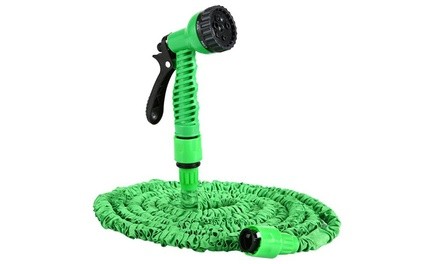 Expanding Garden Hose with Connector and Spray Nozzle