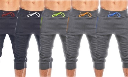 Men's Fleece Capri Jogger Pants 