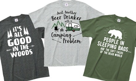 Men's Camping and Outdoor Humorous Tees (S-3XL)