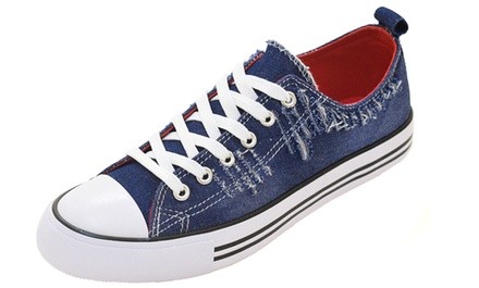 Women's Denim Cap Toe Sneakers