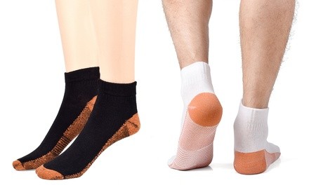 Copper-Infused Compression Crew Socks (3 or 6 Pairs)