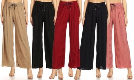 C-Mode Drawstring Palazzo Pants