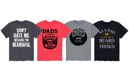 Men's Funny Beard Tees for Dads (S-3XL)