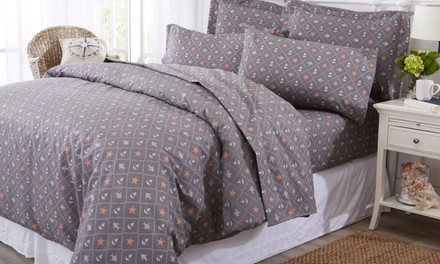 Antigua Coastal-Printed Duvet Set (2- or 3-Piece). Multiple Options Available.