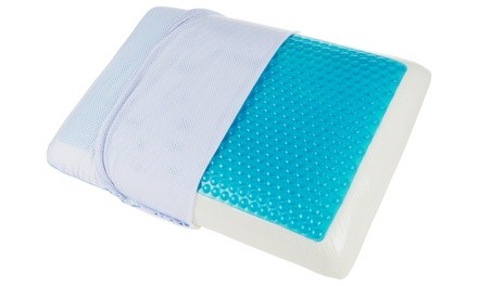 Lavish Home Reversible Memory Foam Pillow with Gel Insert