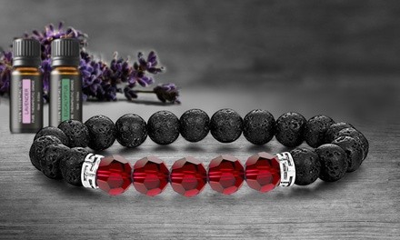 Lava Stone Diffuser Bracelet with Optional Essential Oils