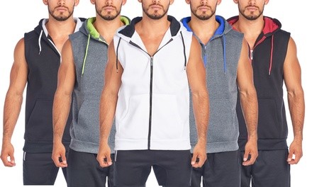 Men's Sleeveless Zip Hoodie