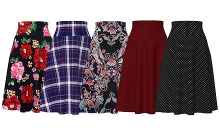 VKY & Co. Women's Tummy Control A-Line Skirt. Plus Sizes Available.