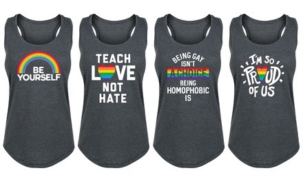 Pride Teach Love Not Hate Tanks. Plus Sizes Available.