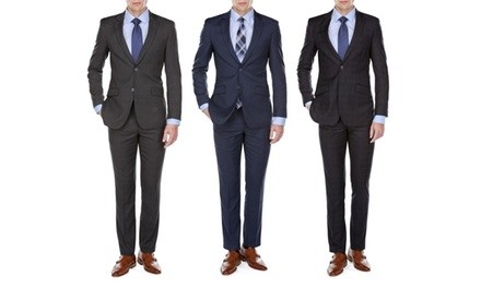 Gino Vitale Men's Slim Fit Fashion 2-Piece Suits