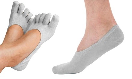 Women's Therapeutic Invisible Gel Heel & Toe Socks (1, 3, or 5 Pairs)