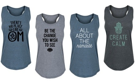 Instant Message: Women's Namaste Yoga Tanks. Plus Sizes Available.