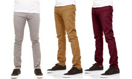 Vertical Sports Men's Stretched Slim Fit Chino Pants 