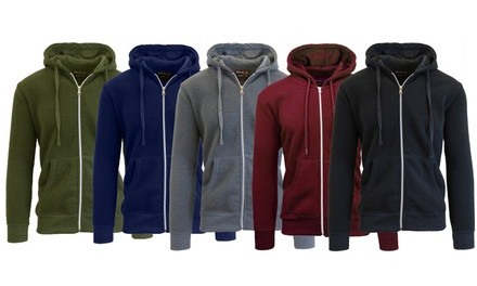 Galaxy by Harvic Men's Slim-Fit Zip-Up Fleece Hoodie