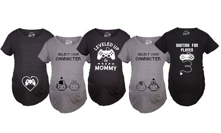 Women's Humorous Maternity Gamer T-Shirt