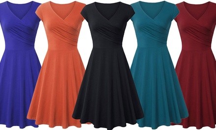 Lyss Loo Women's Spring Skater Flare Dress with Plus Size