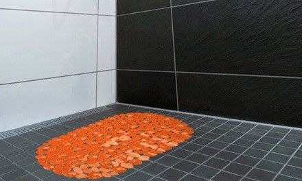 Non-Slip Pebble Bath Mat with Suction Cups