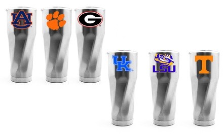 Duckhouse NCAA Stainless Steel Tumbler with Swirl Base and Lid (30 Oz.)