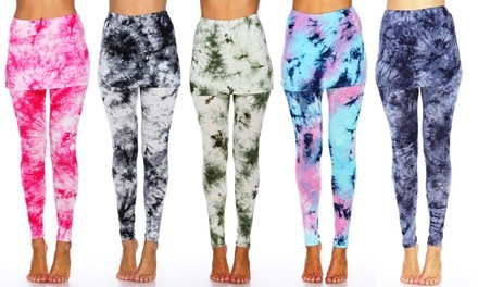 Women's Tie-Dye Skirted Leggings