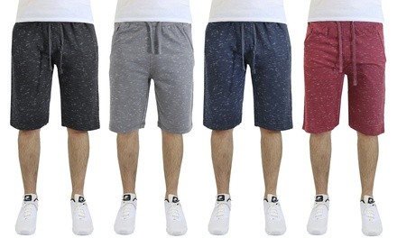 Galaxy by Harvic Men's Slim-Fit Jogger Shorts with Zipper Pockets (S-2XL)