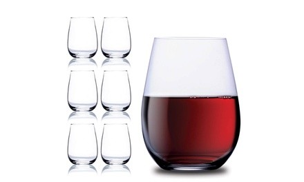 15 Oz. Stemless Shatter-Resistant Wine Glasses (6-Pack)