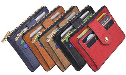 MMK Collection Unisex Small Wallet Coin Purse with Multiple Card Slots