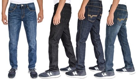 Alta Denim Men's Stretchy Skinny Fit 5-Pocket Jeans