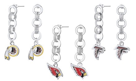 Pro Specialties Group NFL Circle Links Post Logo Earrings