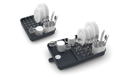 Joseph Joseph Extendable Cutlery and Dish Drying Rack with Drainboard Set