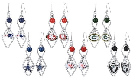 Pro Specialties Group NFL Logo Triangle Dangle Earrings