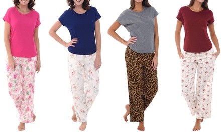 Alexander Del Rossa Women's Short Sleeve Soft Pajama Set. Plus Sizes Available.