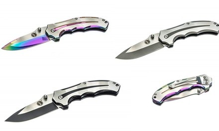 Abalone Drop Point Folding Knife